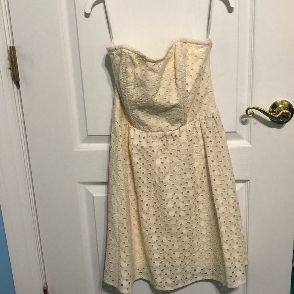 Strapless spring dress